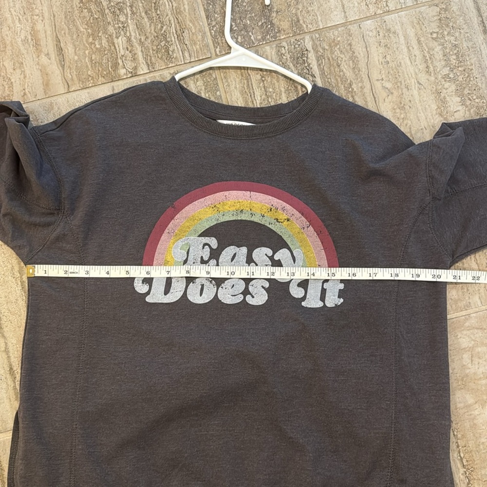 Wildfox Heather Gray "Easy Does It" Statement Swe… - image 5